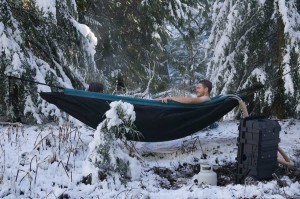 Feel glamorous—and clean—with the Hydro Hammock, which can hold river water, saltwater or hose water and be optionally heated by an electric or propane system. The downside? It’s expensive and not commercially available yet.