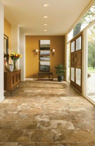 Engineered stone is ideal for water-susceptible areas, like kitchens, entries and baths. (Photo courtesy armstrong floor products, www.armstrong.com)