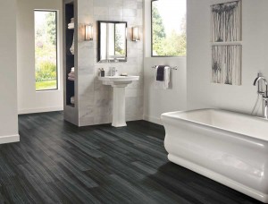 Luxury vinyl tile is durable and ideal for water-susceptible areas, like kitchens, entries and baths. (Photo courtesy armstrong floor products, www.armstrong.com)