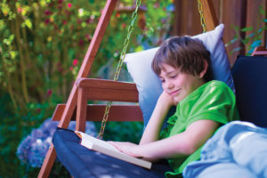 The best outdoor retreats offer shade and a sense of privacy and enclosure. (photo courtesy Autism Community Store)