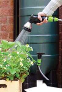 Collect the water in a watering can for use in the garden. (Photo by DJ Taylor)