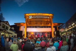 Skiers top of their day with live music at A-Basin. (photo courtesy Arapahoe Basin)