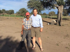 Garnett enjoys learning Spanish and studying the cultures and legal systems of Latin American countries. In 2014 he was part of a Colorado delegation that visited the Supreme Court of Nuevo León, Mexico. Here, he poses with his host, Oscar Murillo, on his farm in Chihuahua.