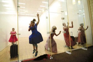 “Dirtland” was performed in the North Boulder Rec Center’s racquetball court in 2014. (photo by Jun Akiyama)