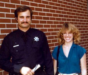 Joe and Stephanie Pelle at Joe’s police academy graduation June 1980. (photo courtesy Joe Pelle)